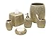 Zenna Home India Ink Huntington Tissue Box Cover, Gold Cracked Glass