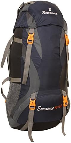 Emerence 1023 Rucksack, Hiking Backpack 75Lts (Navy Blue) with Rain Cover and Laptop Compartment
