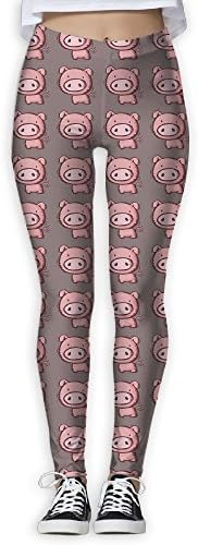 Ninena Chy Lovely Piggy Womens Active Yoga Leggings Patterned Workout Leggings Jogger Pants For Gym Home Outdoor Size Small!
