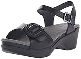 Dansko Women's Sue Black Full Grain Wedge Sandal