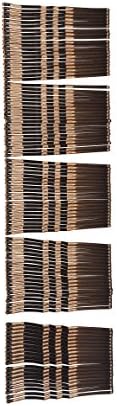 Falcon Claws Hot Sell Basic Curve Bobby pins 2 Inches , 200 count , 2 Pack of 100 Brown Dark Bronze