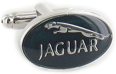 Cool Men's Novelty Design Green Jaguar Car Logo Badge Cufflinks with Luxury Gift Box