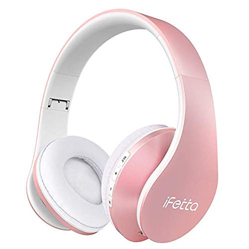 Bluetooth Kopfhörer, Ifecco Bluetooth 4.0 Wirless Ohrpolster Kopfhörer, Stereo-HeadsetSport Hörer Kompatibel mit Allen Gängigen Smartphones/Tablets/Notebooks (Upgrade golden rose)