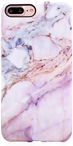 Pink iPhone 7 Plus Case,Soft Matrial with Clear Pattern, Colorfast ,SOOGA Matte Surface,Pink Marble Design for Girls iPhone 7 Plus,5.5" inch