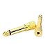 TISINO 1/4 Mono to 1/8 Mono Adapter, 6.35mm TS Male Plug to 3.5mm Female (Mono to Mono) Audio Adaptor Audio Connector - 2 Pack