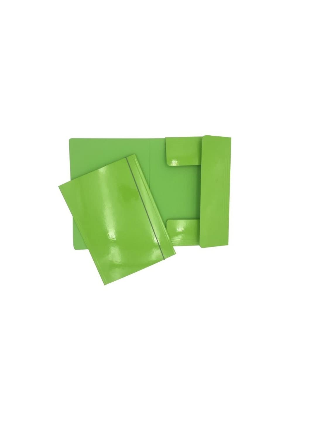 Folder with Elastic Band Acid Green Pack of 10