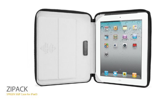 Spigen SGP el Nuevo iPad 4 G LTE/WiFi Funda de Piel Negro de la Serie Zipack - Imagen 3