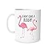 The Coffee Corner - I Don't Give A Flock - 11 Ounce White Ceramic Tea Cup - Flamingo Mug, Flamingo Gift, Funny Pun Mug