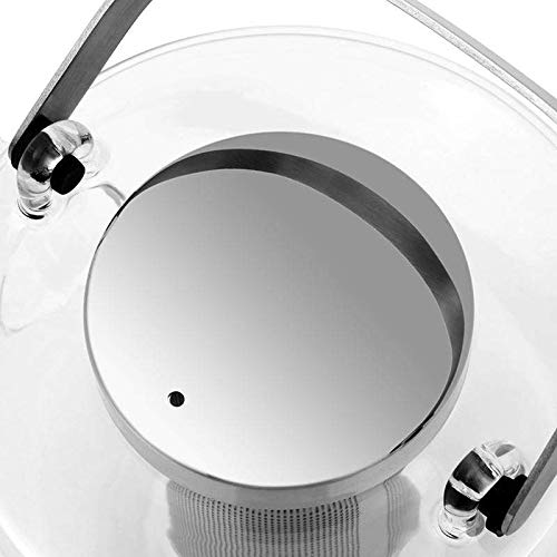 VIVA Scandinavia Teekanne mit Siebeinsatz, Glas Teekocher im Set mit 4 kleinen Tee-Tassen aus Borosilikat Glas und Serviertablett grau, Geschirrspüler-geeignet, Tropffrei, 0,75 Liter – Bild 5