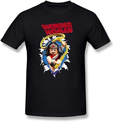 Fkyceun Men's Wonder Woman Lego Variant Tshirt X-Small Black