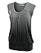 LL WT923 Womens Dip Dye Sweetheart Top M Black