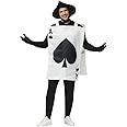 HDNJTCY Ace Playing Card of Hearts/Spades Halloween Costume with Hat Cosplay One Size Fits Most Unisex Adult Funny Outfit