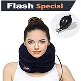 HOKI Cervical Neck Traction Device:– Effective and Instant Relief for Chronic Neck and Shoulder Pain | Special Offer Pump, Eye Mask &amp; Ear Plug