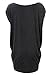 GLOSTORY Womens Sexy One Off Shoulder Batwing Oversized T-Shirts Ladies Summer Short Sleeve Plus Size Blouse Tops 1667 (L, Dark Gray)