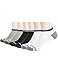 Low Cut Socks for Men Cushion No Show Athletic Running Sock 6 Pairs(White/Grey/Black)
