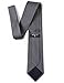 ORIGIN TIES 100% Silk Textured Solid Color Men's Skinny Tie 3'' Necktie Medium Grey