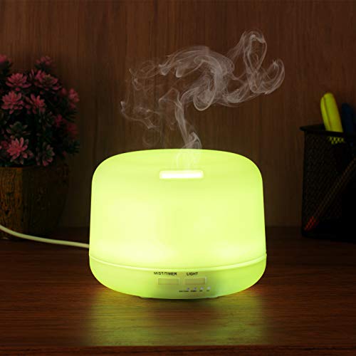 Umidificador de ar Difusor De Ambientes Aromatizador Ultrassonico 500ml com Controle Remoto