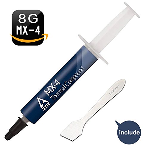 ARCTIC MX-4 Thermal Compound Paste, Carbon Based High Performance, Heatsink Paste, Thermal Compound CPU for All Coolers, Thermal Interface Material -8 Grams(with Tool)