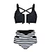 Happybai Women's Sexy Push Up High Waisted Padded 2 piece Bikini Set Swimsuits