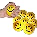 Smile Face Squeezable Stress Ball – Mega Pack of 24 - Tension Relief Activity Balls - Pressure Relieving Health Balls - Therapeutic Relaxing Neon Yellow Color