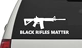 Black Rifles Matter AR-15 Decal Sticker for Car/Truck - White 6