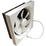 Professional Grade Products 9800394 Shutter Exhaust Fan for Garage Shed Pole Barn Hydroponic Ventilation, 265 CFM, 6"