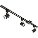 Lithonia Lighting LTKMSBK MR16GU10 LED 2700K DBL M4 Adjustable Decorative Lamp Track Kit, 300 Lumens, 120 Volts, 4 Watts, Dry Listed, Black