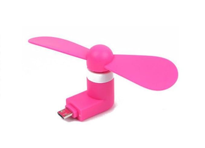 CAOLATOR Handy Ventilator Superstummer USB Mini Lüfter für Android Smartphone Rosa