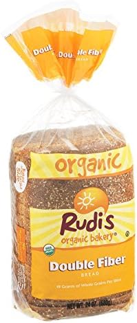 Rudis Organic Double Fiber Bread, 24 Ounce -- 8 per case.