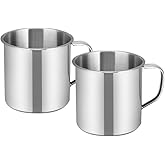 Luxshiny Multipurpose Stainless Steel Water Mug for Kids 2.36X2.36X2.16In Lightweight Unbreakable Camping & Outdoor Drinking Cup