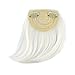 MapofBeauty Clip in Oblique Bangs Hair Extensions Hair Accessories (White)