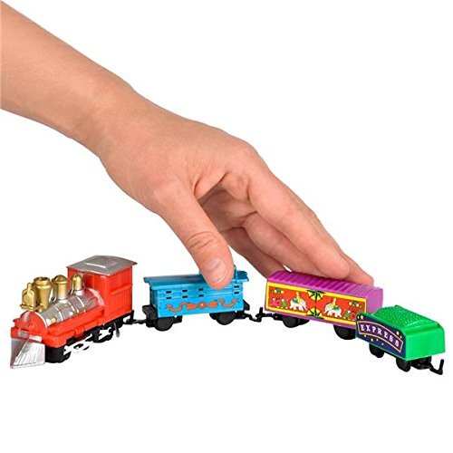 Mini Train Set with Tracks Toy - Battery Operated Classic Train Building Kit.