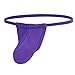 TiaoBug Men Lingerie Bulge Pouch Backless Bikini Trunks Underwear Underpants Purple One Size