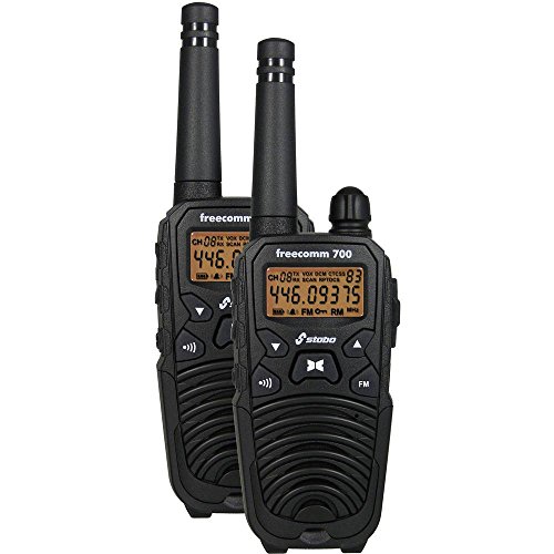 Stabo Elektronik Freecomm Électronique Sans Fil Pmr 446 Housse Portée Jusqu'à 10 Km, 700 Kit Noir