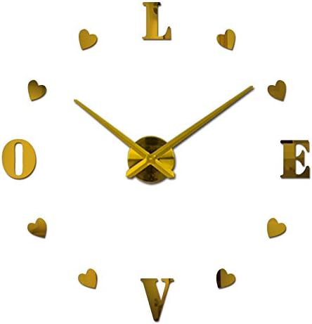 UltimaFio(TM) new wall clock reloj de pared quartz watch europe horloge home living room 3d acrylic mirror vintage clocks