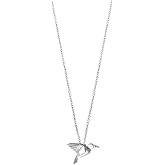 Boma Jewelry Sterling Silver Origami Bird Necklace, 16 inches