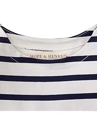 Hope & Henry Vestido de patinadora de peso ligero bloqueado para niñas hecho con algodón orgánico