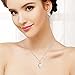 Morenitor Jewelry Set Gold Plated Faux Pearl Pendant Necklace Dangle Earring Stud Set Valentine's Day Jewelry Gifts for Women