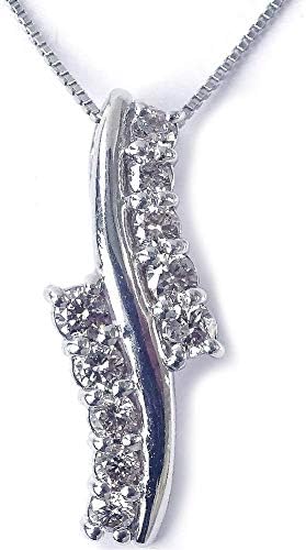 [あなたと私の宝石箱] Pt900プラチナスイートメモリーダイヤモンド ネックレス ペンダント 0.3ct 最長45ｃｍチェーン付 4124 【ギフトラッピング済み】 宝石鑑別書付