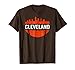 Vintage Downtown Cleveland Ohio Skyline Football T-Shirt