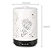 COOSA 100ml Ceramic Flowers and Butterflies Pattern Essential Oil Diffuser, with 4 Time Setting and 7 Color Changing LED Lights Cool Mist Humidifier for Home Office Bedroom Living Room (Pattern 2)