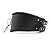 Pavian Slave Harness Leather Thick Choker Neck Collar Restraints BDSM Toys with O ring chain black