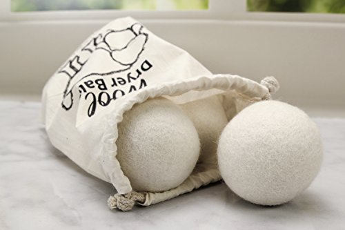 ST 559701 New Zealand Wool Dryer Balls - XL Size - Natural White, 6 Pack