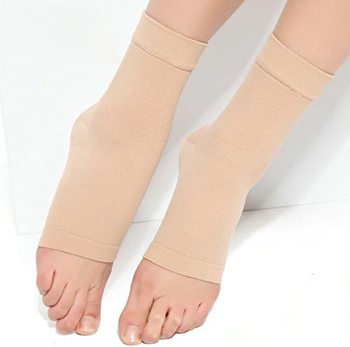 Fanssy 1 Pair 30-40mmHg Pressure Power Level Compression Ankle Support Sleeve Brace for Arch Pain, Foot Swelling, Injuries, Heel Spurs, Achilles tendon