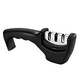 Cymas Knife Sharpener, 3 Stage Kitchen Knife Sharpener, Professional Sharpening for Kitchen Knives