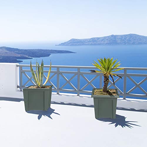Relaxdays 40 x Pflanzkübel, quadratisch, außen u. innen, Kunststoff, Pflanztopf, Füllmenge 5 Liter Erde, Blumenkübel… – Bild 6