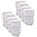 BCP 8pcs White Color Knitting Wool Furniture Socks/Chair Leg Floor Protector (White)