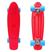 YF YOUFU 22 Inch Complete Cruiser Skateboard, Plastic Mini Cruiser Skateboards for Beginners/Boys/Girls/Youth/Adults