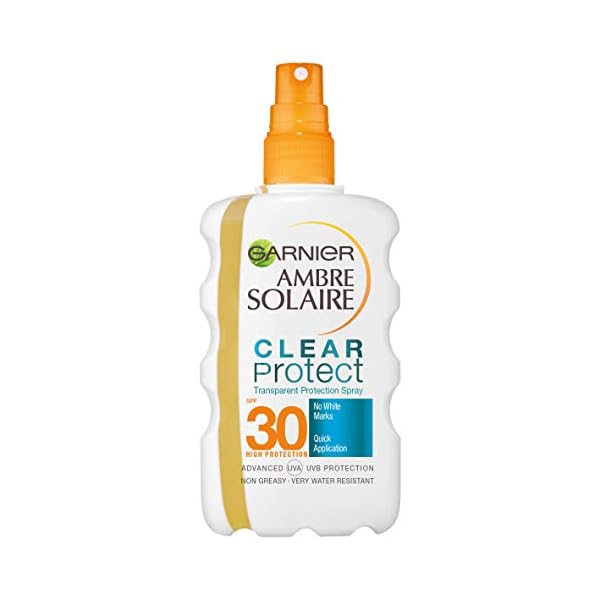 Garnier-Ambre-Solaire-Clear-Protect-Transparent-Sun-Cream-Protection-Spray-SPF30-Non-Greasy-High-Sun-Protection-SPF30-200-ml Garnier Ambre Solaire Clear Protect Sun Cream Protection Spray, SPF30, 200ml