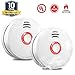 Smoke Alarm Fire Alarm Smoke Detector with Test Button 9 Volt Battery-Operated Photoelectric Smoke Alarms for Bedroom,Kitchen,Corridor,Bathroom and Hotel,10 Years 2 Pack Smoke Alarm with UL Listed